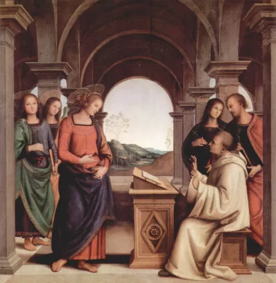 Aparição da Virgem a São Bernardo — Perugino