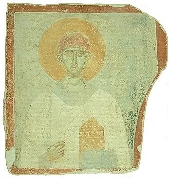 Afresco de Santo Euplo (Igreja de São Nicolau, Melnik, séc. XII-XIII)