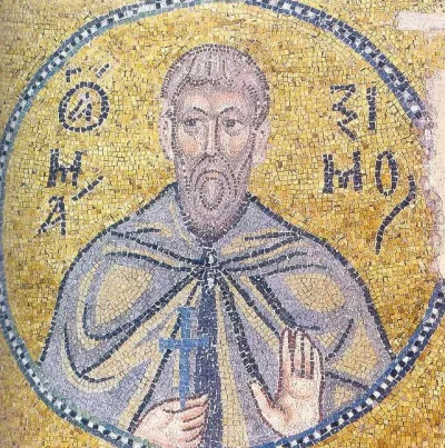 São Máximo, o Confessor — mosaico de Nea Moni