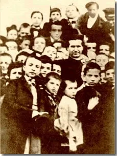 Dom Bosco com seus jovens, 1861