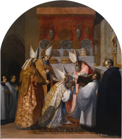 Cena cartuxa (serie El Paular, Vicente Carducho)