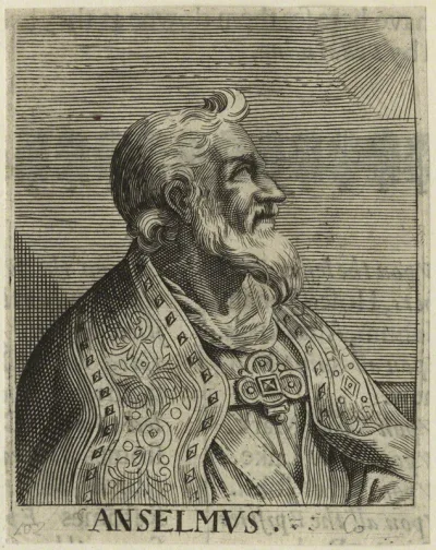 Santo Anselmo — gravura de George Glover