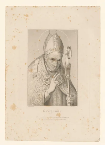 Heilige Alfonso Maria de' Liguori (gravura, séc. XIX)
