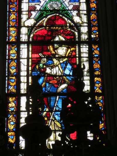 Vitral de Santo Evódio (baia 6) — Catedral de Ruão
