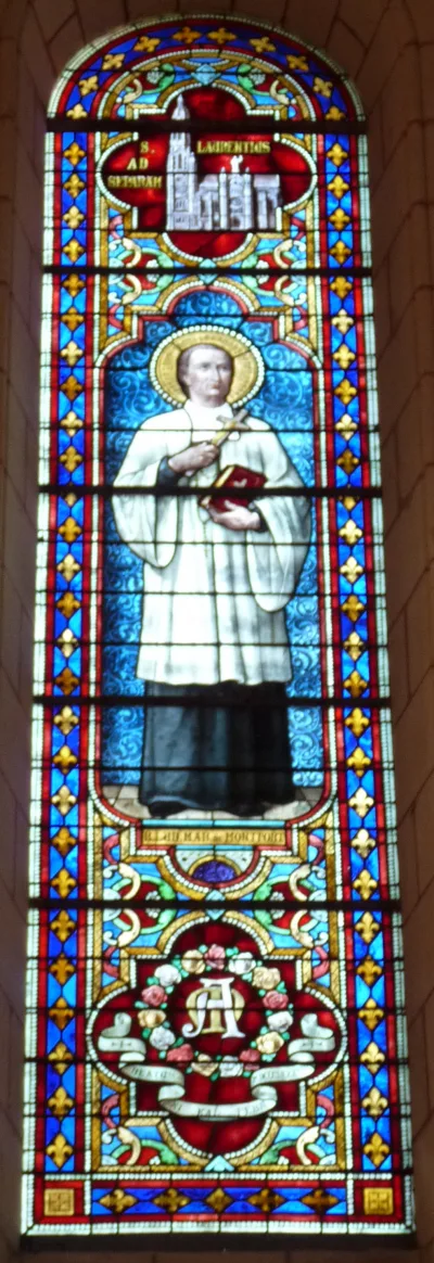 Vitral de São Luís de Montfort — Igreja Saint-Pierre, Chanzeaux