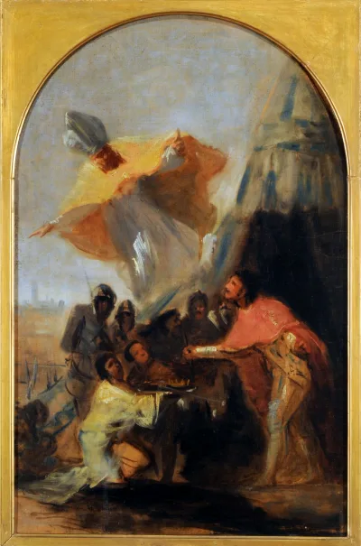 Aparição de São Isidoro ao Rei Fernando III ante os muros de Sevilha — Goya (1798–1800)