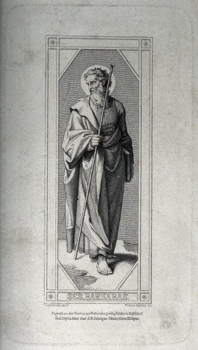 São Barnabé (gravura, F. Keller seg. Overbeck)