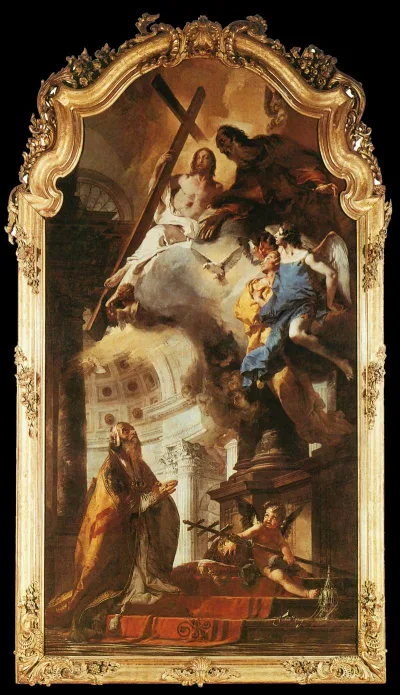 O Papa São Clemente adorando a Santíssima Trindade — G. B. Tiepolo