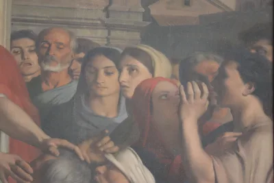 São Clair curando os cegos (detalhe) — Hippolyte Flandrin, catedral de Nantes