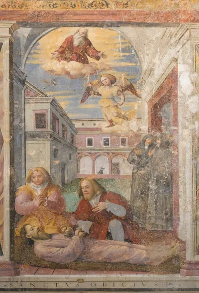 Santo Obício (afresco de Romanino)