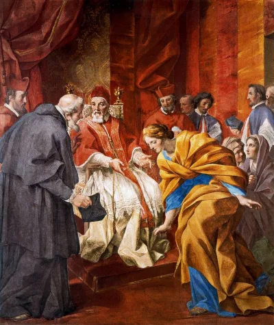 Encontro da Condessa Matilde e Anselmo perante o Papa Urbano II