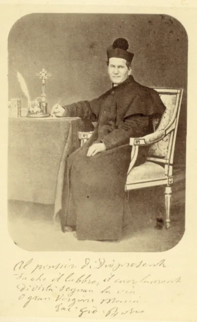 Dom Bosco escrevendo, c. 1865–1868