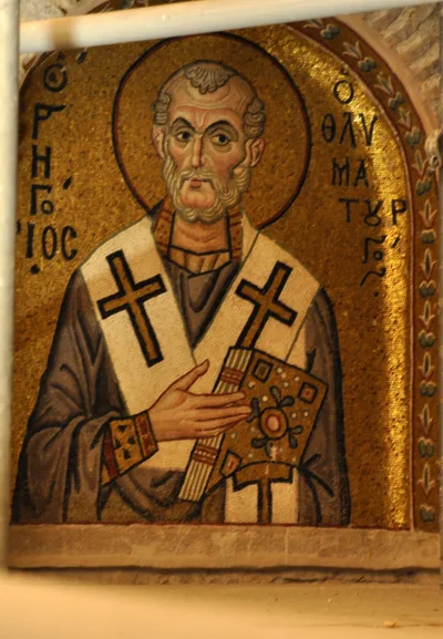 São Gregório Taumaturgo — mosaico de Dáfni