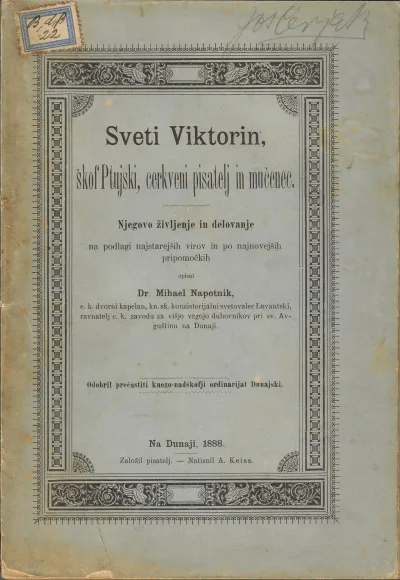 Sveti Viktorin, škof Ptujski (Napotnik, 1888)