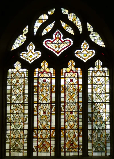 Vitral do coro, igreja de Saint-Pallais, Saintes